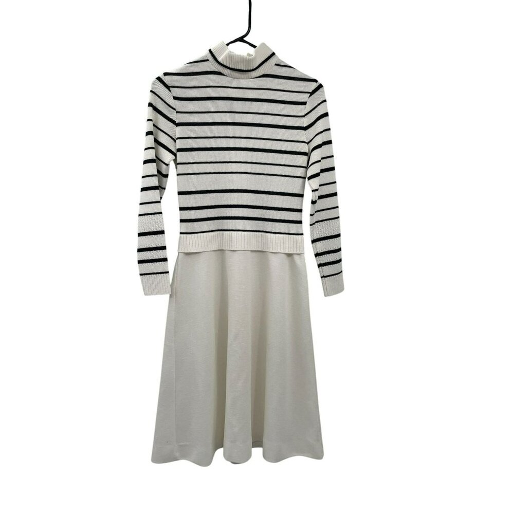 Vintage Bleeker Street Turtleneck Dress Womens S? Used Striped *a couple light s